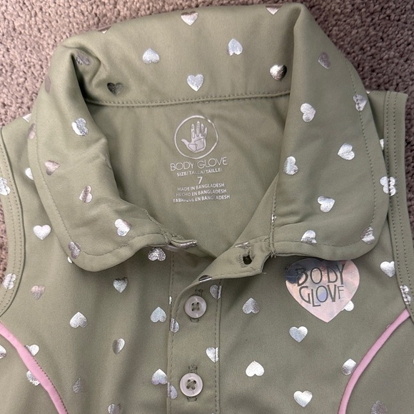 Body Glove Green and Pink Kids Casual Dress - Picture 2 of 6